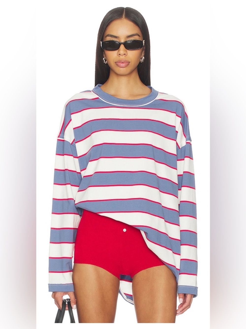 Lioness Horizon Long Sleeve | dusty blue stripe A5